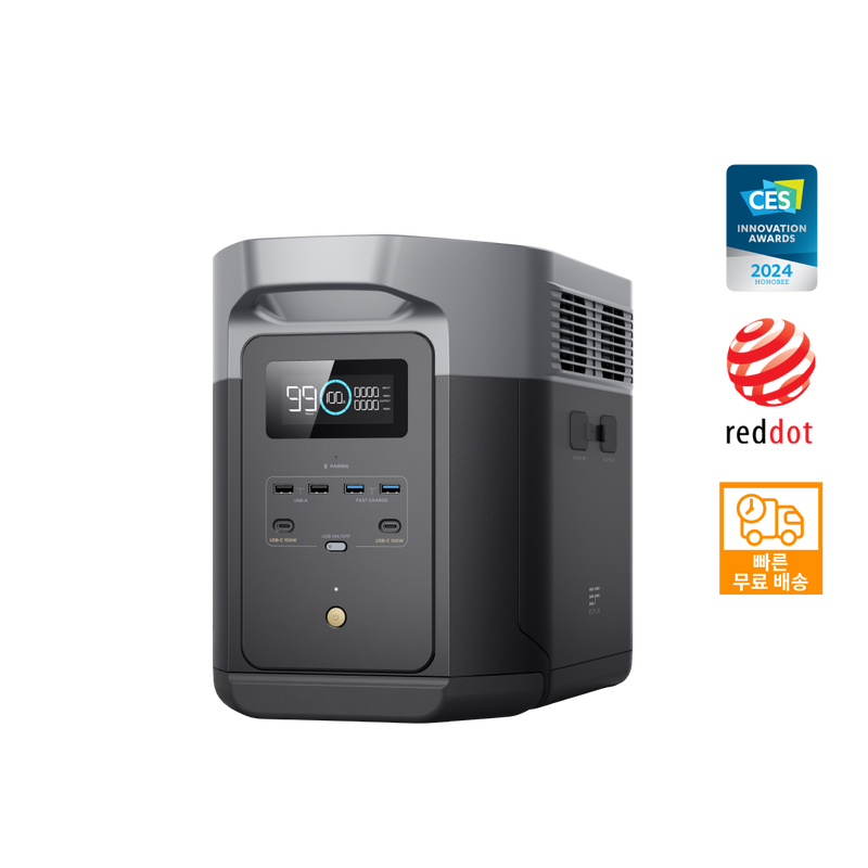 이미지를 갤러리 뷰어에 로드 , 에코플로우 델타2 맥스 (2048Wh)+220W 태양광 패널