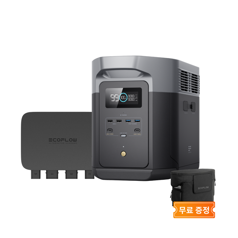 이미지를 갤러리 뷰어에 로드 , 에코플로우 델타2 맥스 (2048Wh)+800W 주행충전기