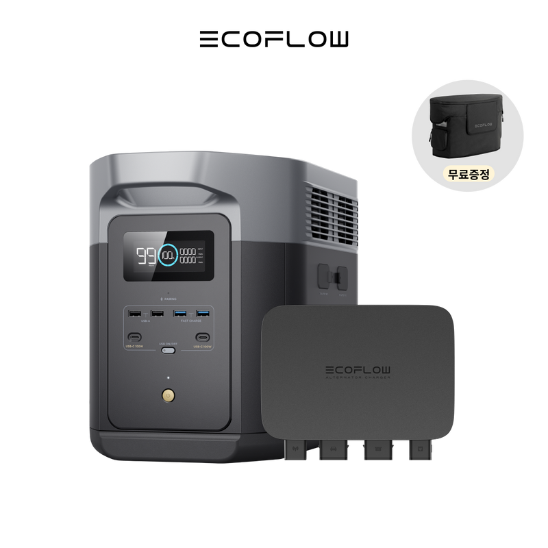 이미지를 갤러리 뷰어에 로드 , 에코플로우 델타2 맥스 (2048Wh)+800W 주행충전기