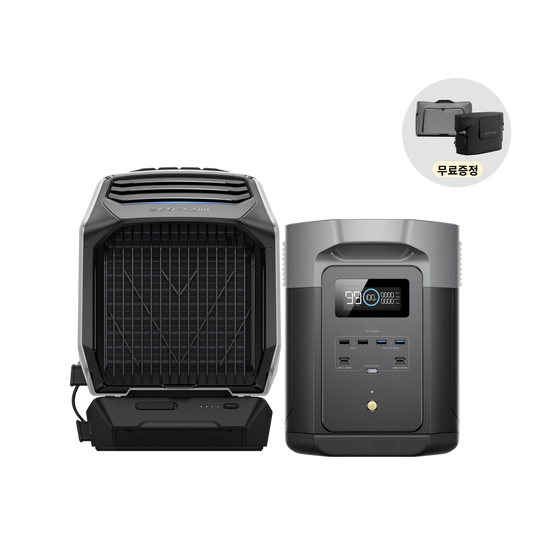 에코플로우 델타2 맥스 (2048Wh)+ 웨이브2+ 웨이브2 추가 배터리