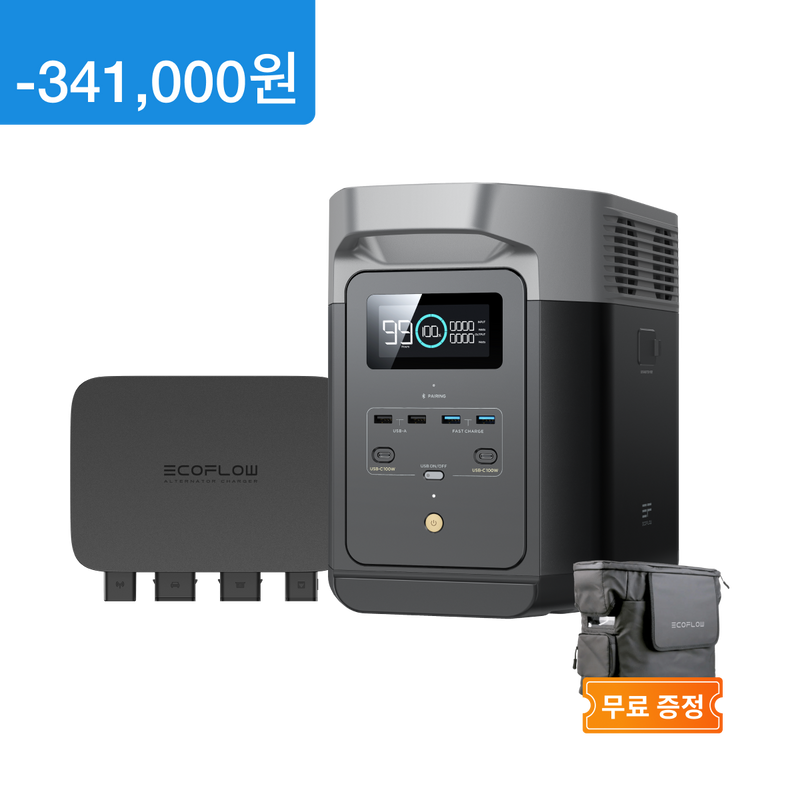 이미지를 갤러리 뷰어에 로드 , 에코플로우 델타2 (1024Wh)+800W 주행충전기