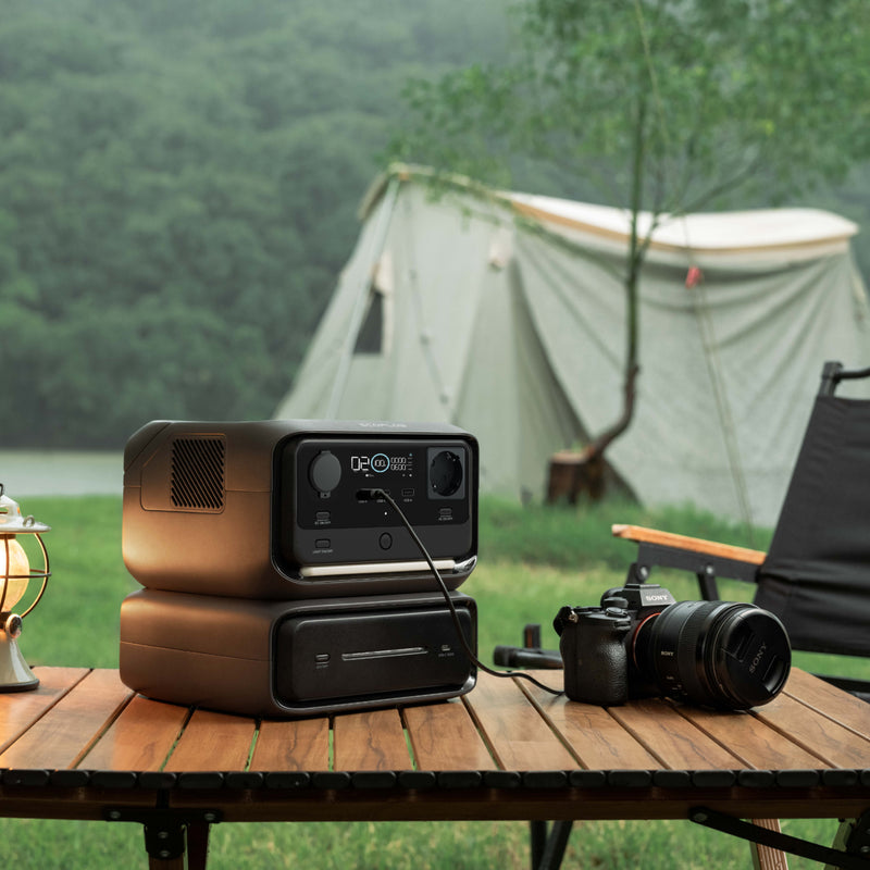 이미지를 갤러리 뷰어에 로드 , (60W 태양광 패널+ 목베개 증정) 에코플로우 리버3 플러스 + EB300 추가 배터리 (572Wh)