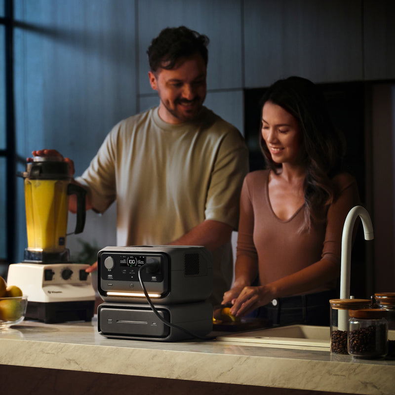 이미지를 갤러리 뷰어에 로드 , (60W 태양광 패널+ 목베개 증정) 에코플로우 리버3 플러스 + EB300 추가 배터리 (572Wh)