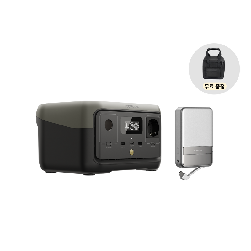 이미지를 갤러리 뷰어에 로드 , 에코플로우 RIVER2 리버2 + Rapid 5000mAh 보조배터리