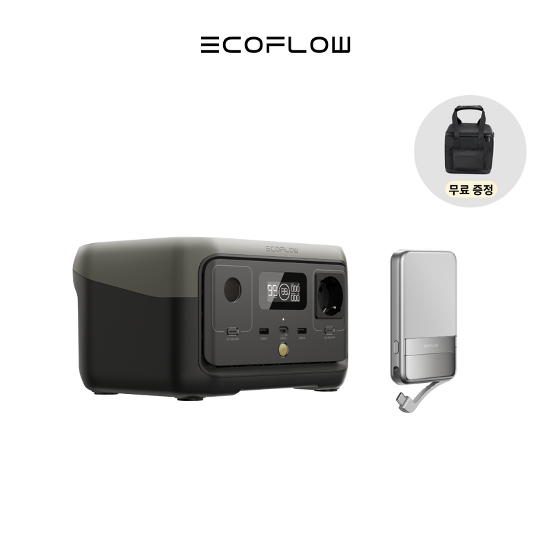 이미지를 갤러리 뷰어에 로드 , 에코플로우 RIVER2 리버2 + Rapid 5000mAh 보조배터리
