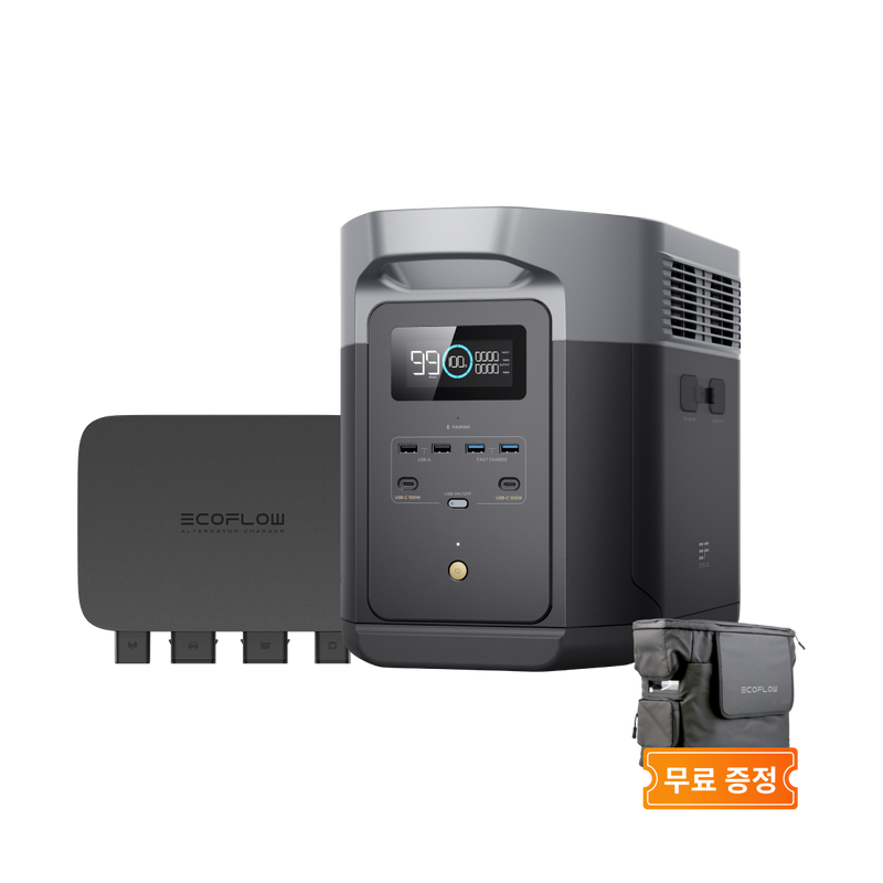 이미지를 갤러리 뷰어에 로드 , 에코플로우 델타2 맥스 (2048Wh)+800W 주행충전기
