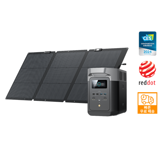 에코플로우 델타2 파워뱅크(1024Wh)+160W 태양광 패널