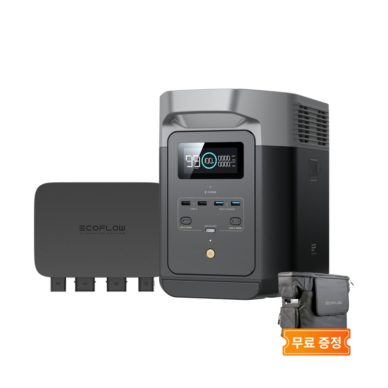 이미지를 갤러리 뷰어에 로드 , 에코플로우 델타2 (1024Wh)+800W 주행충전기
