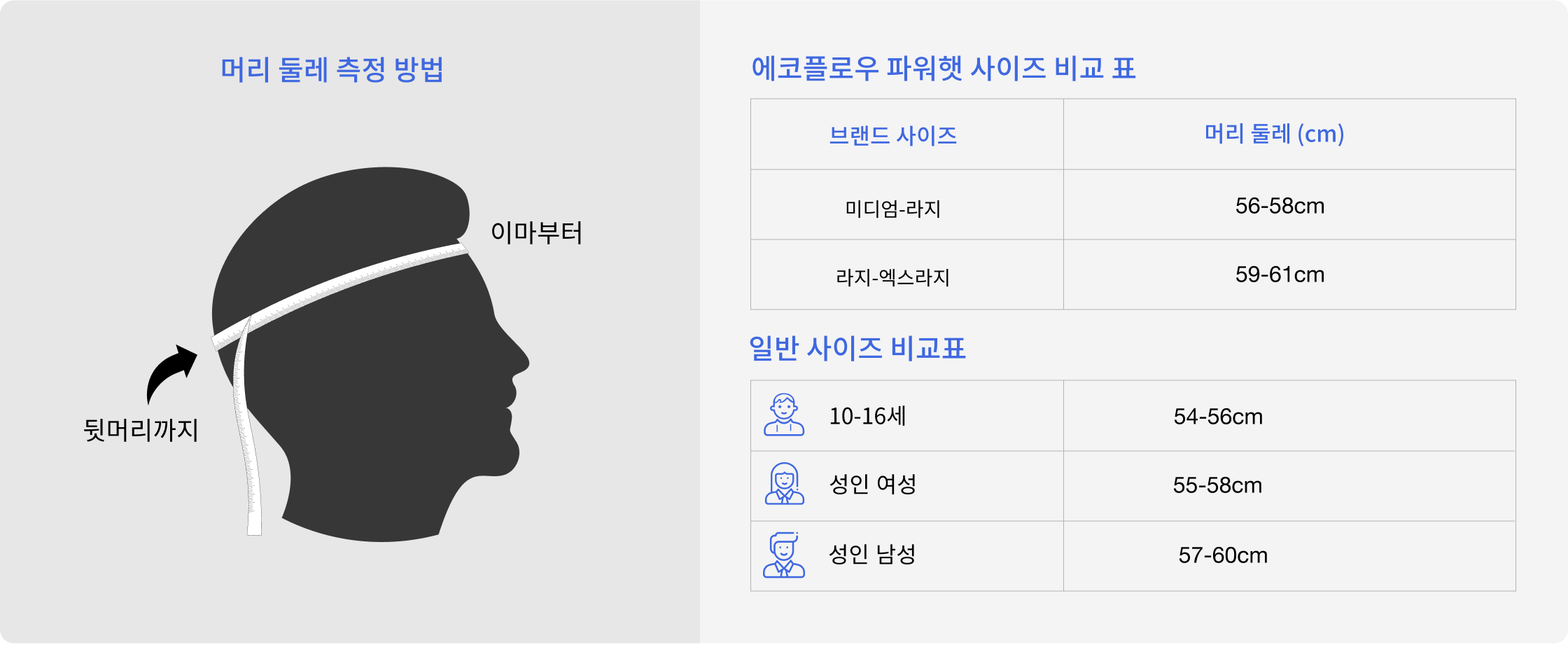 조절 가능한 M부터 XL 사이즈