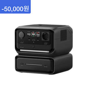 에코플로우 리버3 플러스 + EB300 추가 배터리 (572Wh)